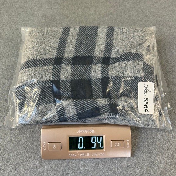 Anthropologie Gray Navy Blue Plaid Sweater Preppy Casual Crew Neck‎ Womens XL - Picture 12 of 13